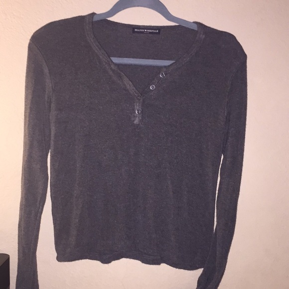 brandy button up sweater